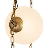 Alora - CH372103VBCDG - LED Chandelier - Petra - Vintage Brass/Cloud Glass