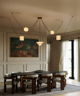 Alora - CH360105PTBAR - LED Chandelier - Mineral - Patina Brass/Alabaster