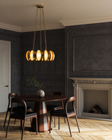 Alora - CH305725VB - LED Chandelier - Cortez - Vintage Brass