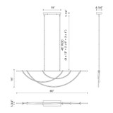Alora - LP317460VB-UNV-010 - LED Linear Pendant - Aryas - Vintage Brass
