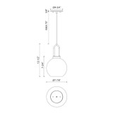 Alora - PD601608AGOP - One Light Pendant - Soji - Aged Gold/Opal Matte Glass
