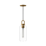 Alora - PD401505AGCL - One Light Pendant - Soji - Aged Gold/Clear Glass