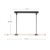 Alora - LP348148UBFR-UNV - LED Linear Pendant - Edwin - Urban Bronze/Frosted Ribbed Glass