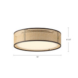 Alora - FM479016RB-5CCT - LED Flush Mount - Lyla - Rattan