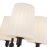 Alora - CH628423MBOP - Four Light Chandelier - Plisse - Matte Black/Opal Matte Glass