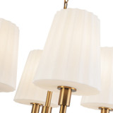 Alora - CH628423AGOP - Four Light Chandelier - Plisse - Aged Gold/Opal Matte Glass