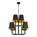 Alora - CH528830MB - Eight Light Chandelier - Plisse - Matte Black