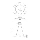 Alora - CH302006MBBG-UNV - LED Chandelier - Tagliato - Matte Black/Brushed Gold
