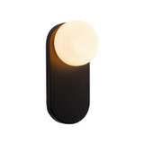 Alora - WV425112MBOP - One Light Vanity - Ariel - Matte Black/Opal Glass