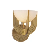 Alora - WV362106VBAR-UNV - LED Wall Vanity - Colette - Vintage Brass/Alabaster