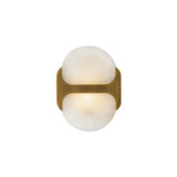 Alora - WV357109VBAR - One Light Wall Vanity - Odin - Vintage Brass/Alabaster