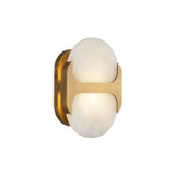 Alora - WV357109VBAR - One Light Wall Vanity - Odin - Vintage Brass/Alabaster