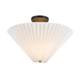 Alora - SF497016MBFW - One Light Semi-Flush Mount - Bridgette - Matte Black/Folded White