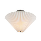 Alora - SF497016MBFW - One Light Semi-Flush Mount - Bridgette - Matte Black/Folded White