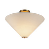 Alora - SF497016BGWL - One Light Semi-Flush Mount - Bridgette - Brushed Gold/White Linen