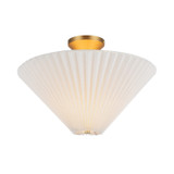 Alora - SF497016BGFW - One Light Semi-Flush Mount - Bridgette - Brushed Gold/Folded White