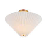 Alora - SF497016BGFW - One Light Semi-Flush Mount - Bridgette - Brushed Gold/Folded White