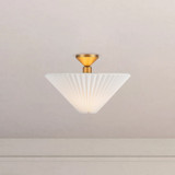 Alora - SF497016BGFW - One Light Semi-Flush Mount - Bridgette - Brushed Gold/Folded White