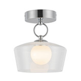 Alora - SF443308CHCL-UNV - LED Semi Flush Mount - Leota - Chrome/Clear Glass