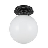Alora - SF430108MBGO - One Light Semi-Flush Mount - Otis - Matte Black/Glossy Opal Glass