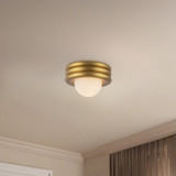 Alora - SF426012BG - One Light Semi-Flush Mount - Harvey - Brushed Gold