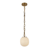 Alora - PD579107BGGR - One Light Pendant - Cherise - Brushed Gold/Glossy Ribbed Opal Glass