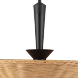 Alora - PD497016MBRA - One Light Pendant - Bridgette - Matte Black/Rattan