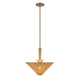 Alora - PD497016BGRA - One Light Pendant - Bridgette - Brushed Gold/Rattan