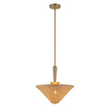 Alora - PD497016BGRA - One Light Pendant - Bridgette - Brushed Gold/Rattan