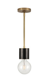 Alora - PD308001VBBM - One Light Mini Pendant - Rocco - Black Marble/Vintage Brass