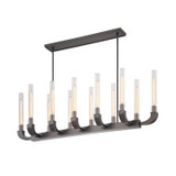 Alora - LP316012UBCR - 12 Light Island Pendant - Flute - Ribbed Glass/Urban Bronze