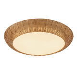 Alora - FM511421RA - Three Light Flush Mount - Merida - Rattan