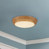 Alora - FM511217RA - Three Light Flush Mount - Merida - Rattan
