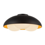 Alora - FM495316MBOP - Three Light Flush Mount - Robyn - Matte Black/Opal Glass