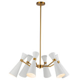 Alora - CH574632WHAG - Six Light Chandelier - Blake - White/Aged Gold