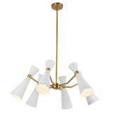 Alora - CH574632WHAG - Six Light Chandelier - Blake - White/Aged Gold
