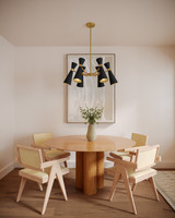 Alora - CH574632MBAG - Six Light Chandelier - Blake - Matte Black/Aged Gold