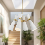 Alora - CH574424WHAG - Four Light Chandelier - Blake - White/Aged Gold