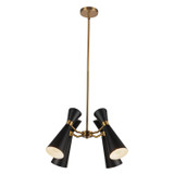 Alora - CH574424MBAG - Four Light Chandelier - Blake - Matte Black/Aged Gold
