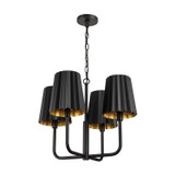 Alora - CH528423MB - Four Light Chandelier - Plisse - Matte Black