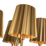 Alora - CH528423AG - Four Light Chandelier - Plisse - Aged Gold