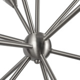 Alora - CH462039BNGR - 12 Light Chandelier - Cosmo - Brushed Nickel/Glossy Ribbed Opal Glass
