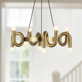 Alora - CH420823BG - Eight Light Chandelier - Sadie - Brushed Gold