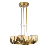 Alora - CH362423VBAR-UNV - LED Chandelier - Colette - Vintage Brass/Alabaster