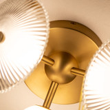 Alora - FM417604BGCR-UNV - LED Flush Mount - Hera - Brushed Gold/Clear Ribbed Glass