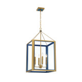 Crystorama - HRK-2508-LG-NY - Four Light Chandelier - Herrick - Luxe Gold + Navy