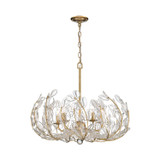 Crystorama - BGT-336-SG-CL - Five Light Chandelier - Bridget - Soft Gold