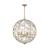 Crystorama - BGT-335-SG-CL - Six Light Chandelier - Bridget - Soft Gold