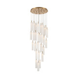 Crystorama - ADD-415-AG-WH - LED Pendant - Addis - Aged Brass