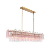 Crystorama - ADD-337-AG-SP - 16 Light Linear Chandelier - Addis - Aged Brass